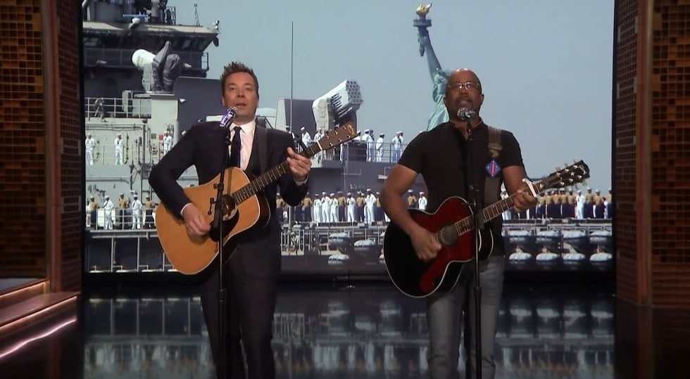 Darius Rucker and Jimmy Fallon sing "Only Wanna Thank the Troops"