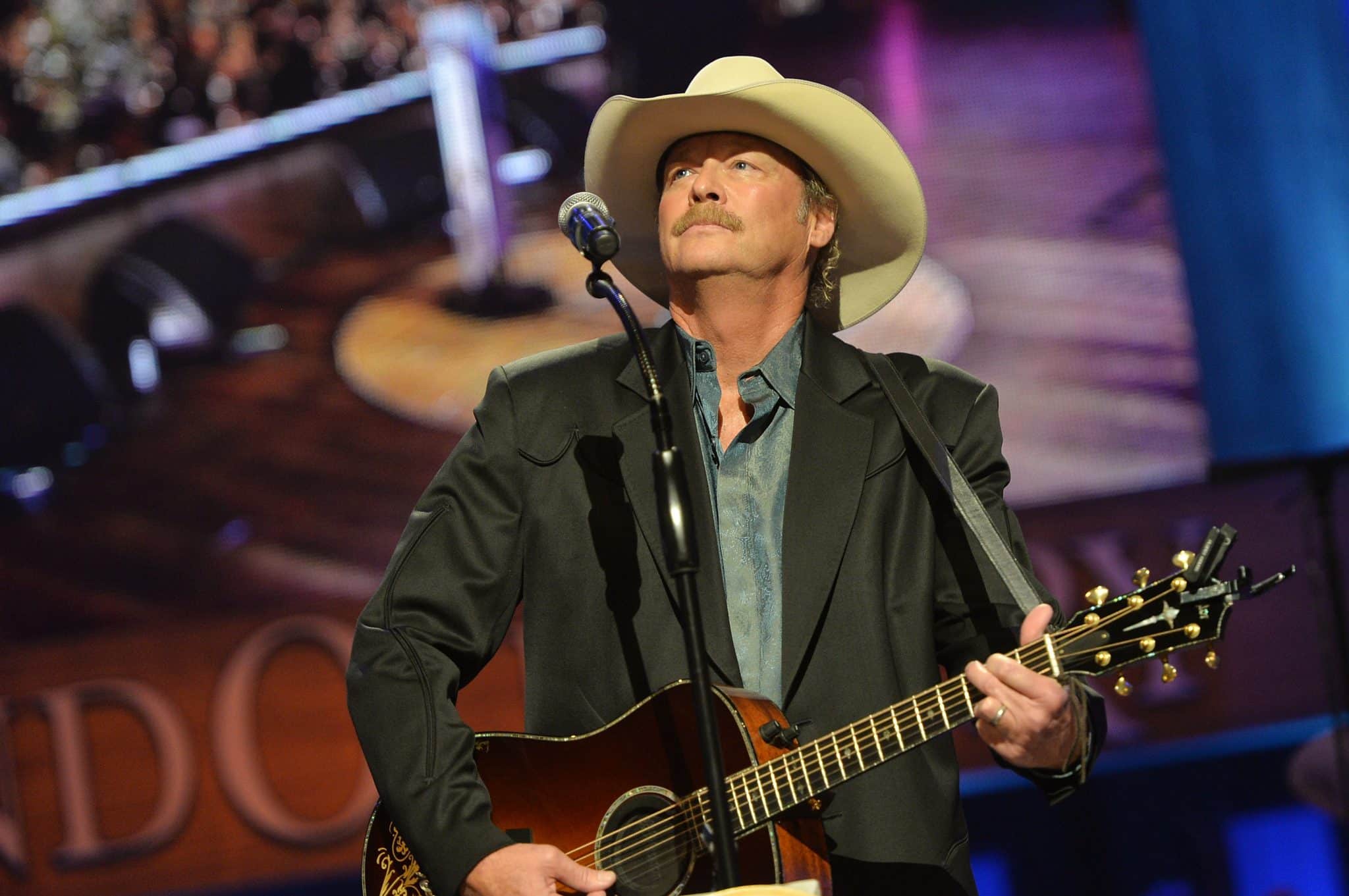 Alan Jackson performing at George Jones' funeral