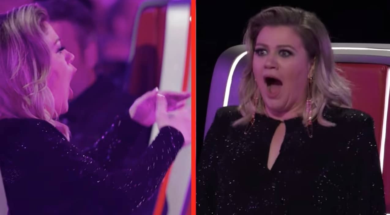 Kelly Clarkson Can’t Believe Her Eyes In ‘Voice’ Sneak Peek Audition