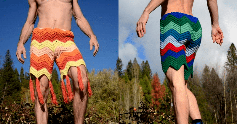 Crochet Shorts For Men.