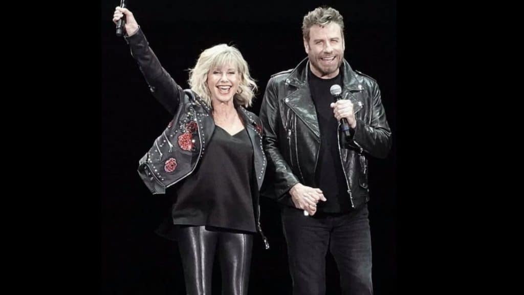 Olivia NewtonJohn And John Travolta Reunite Dressed Up As Their
