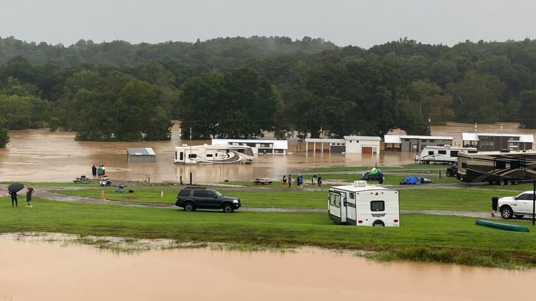Family Narrowly Escapes Death As TN Flood Snatches RV