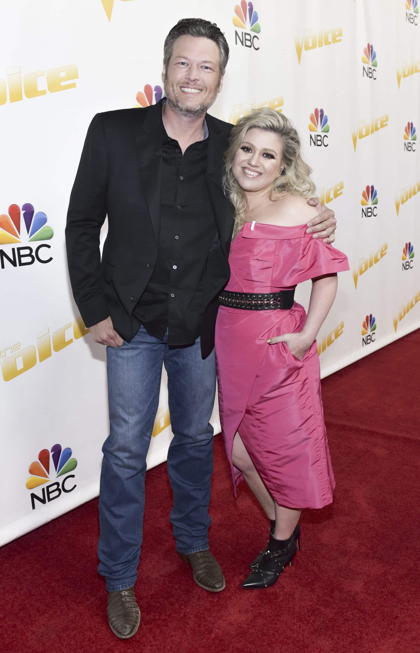 Blake Shelton and Kelly Clarkson in 2018