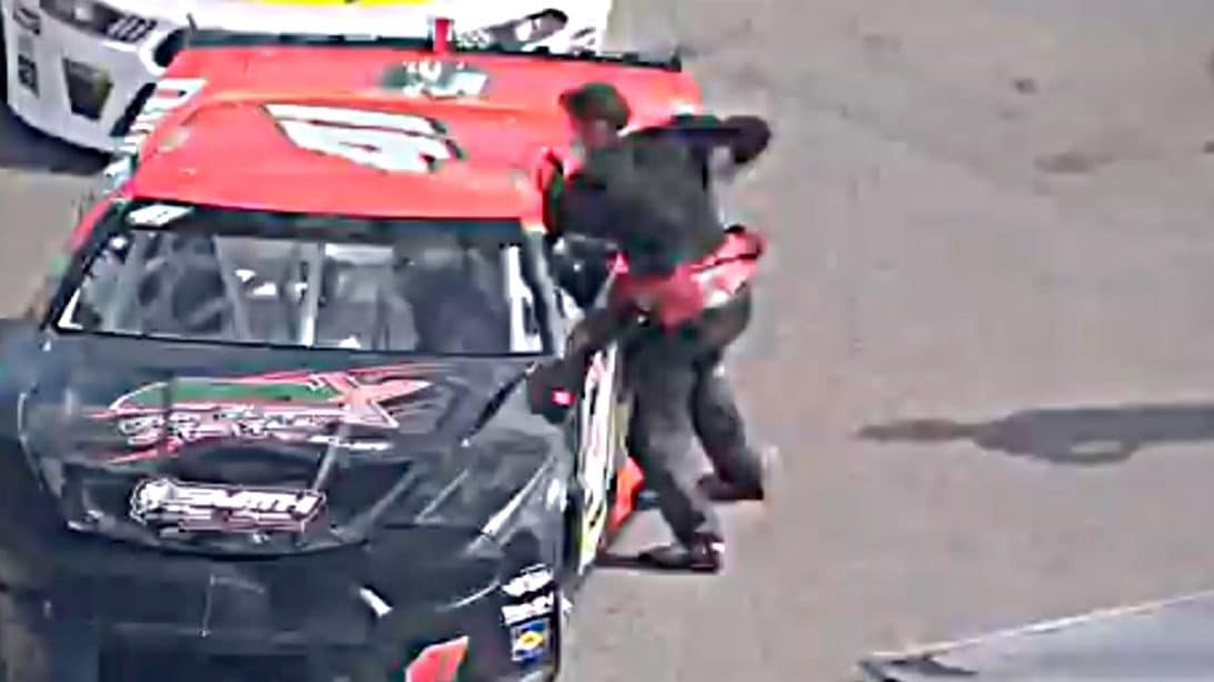 NASCAR Driver Punches Rival & Kicks His Car Over Transfer Spot