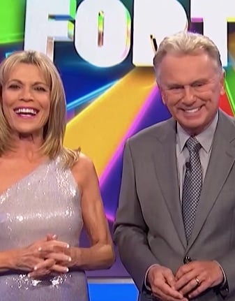 Pat Sajak and Vanna White on "Wheel of Fortune"