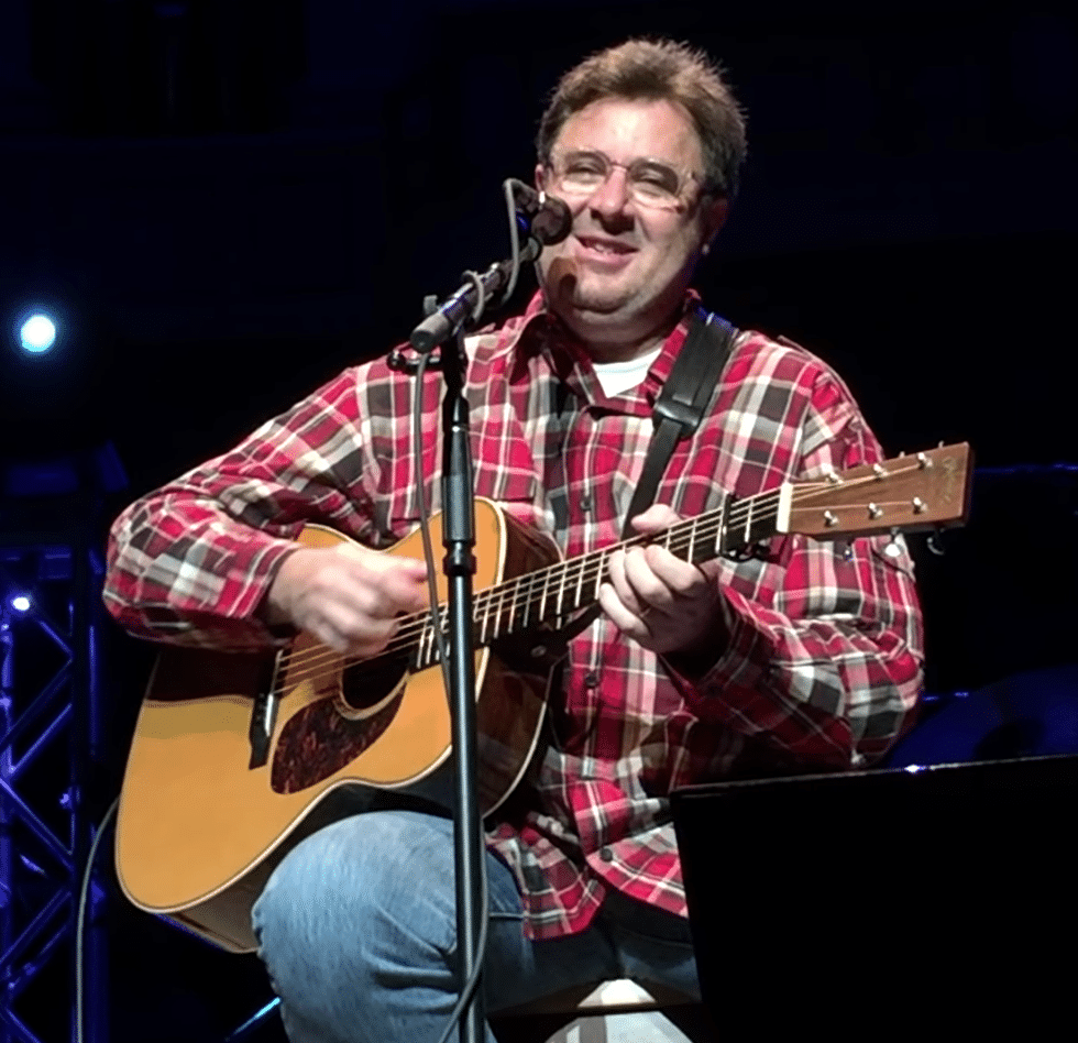 Vince Gill tells the story with a smile. 