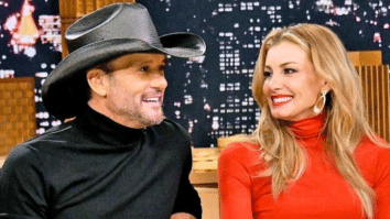 Tim McGraw and Faith Hill on a late night talk show