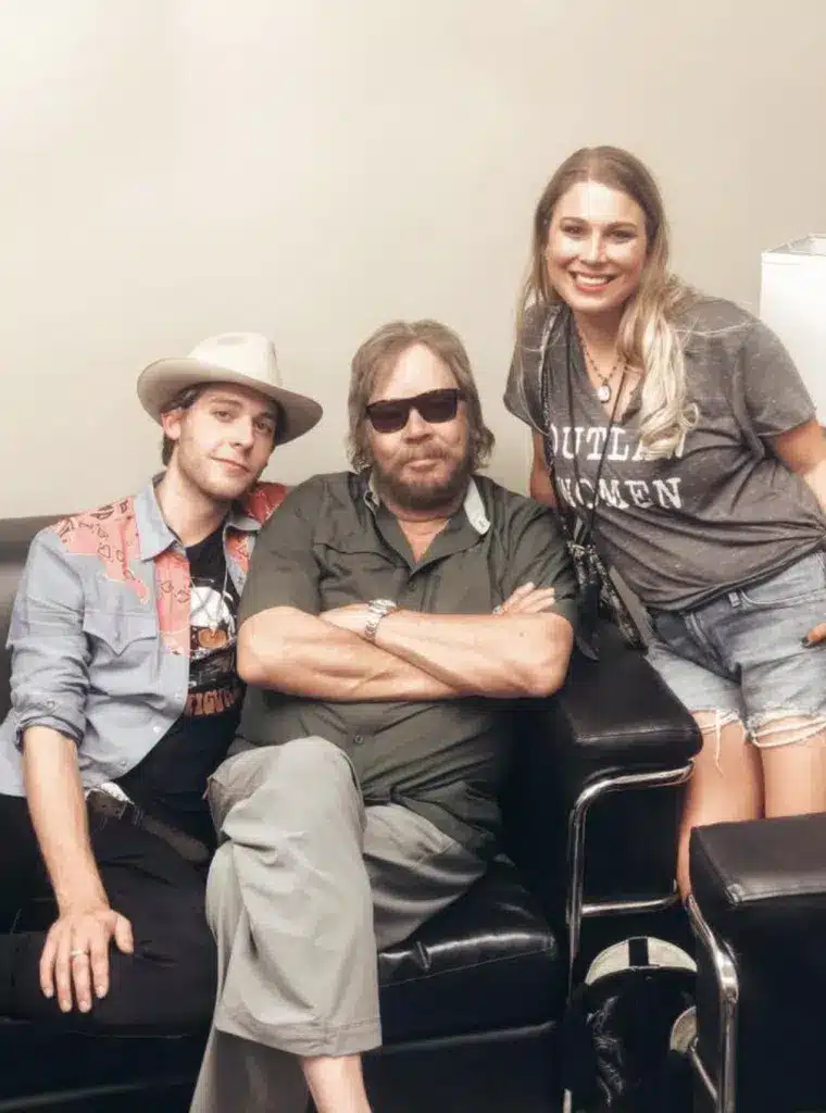 Hank Jr. with two of his kids