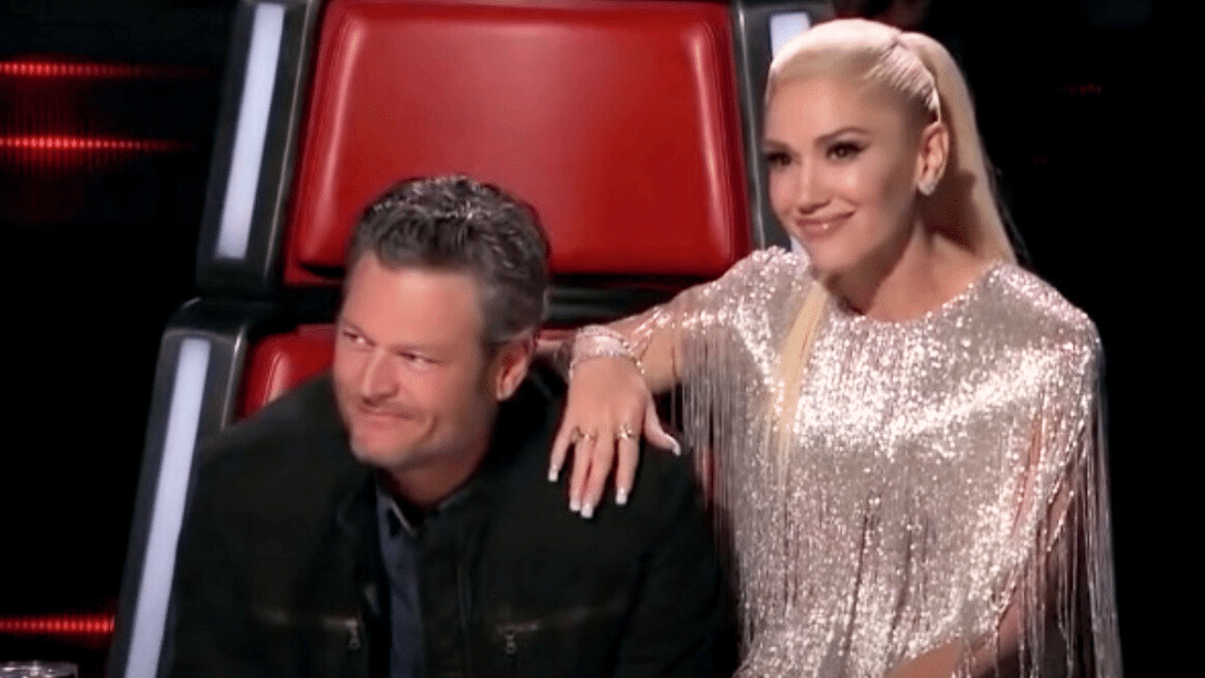 Blake Shelton and Gwen Stefani on "The Voice"