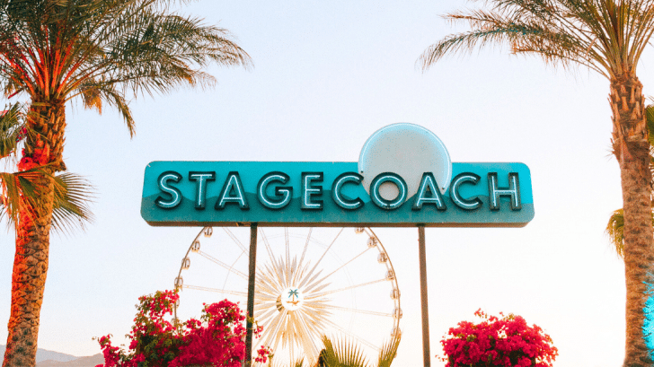 Stagecoach festival sign