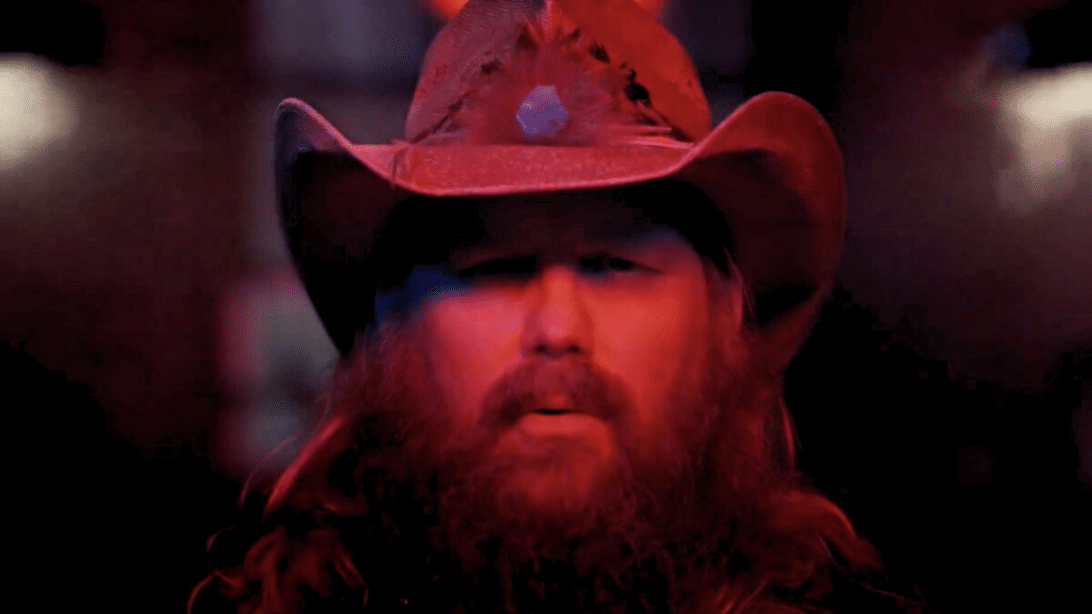 Chris Stapleton in the video for the new Monday Night Football theme