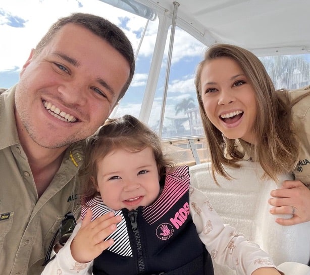 Bindi Irwin and Chandler Powell with their daughter Grace