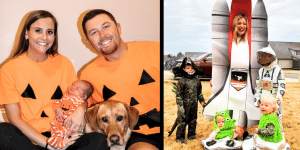 Country stars rock coordinating family Halloween costumes