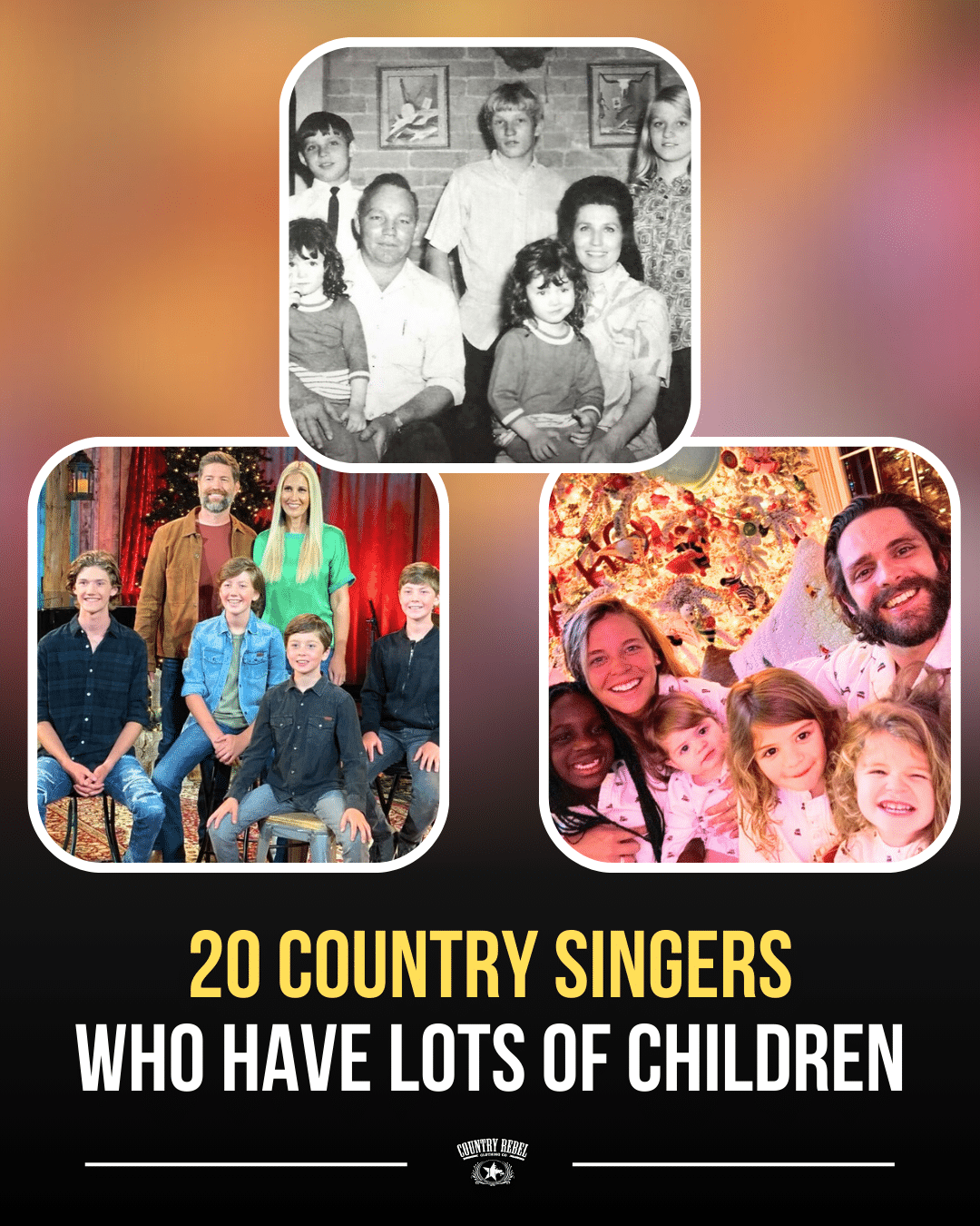 20 country singers who have lots of kids