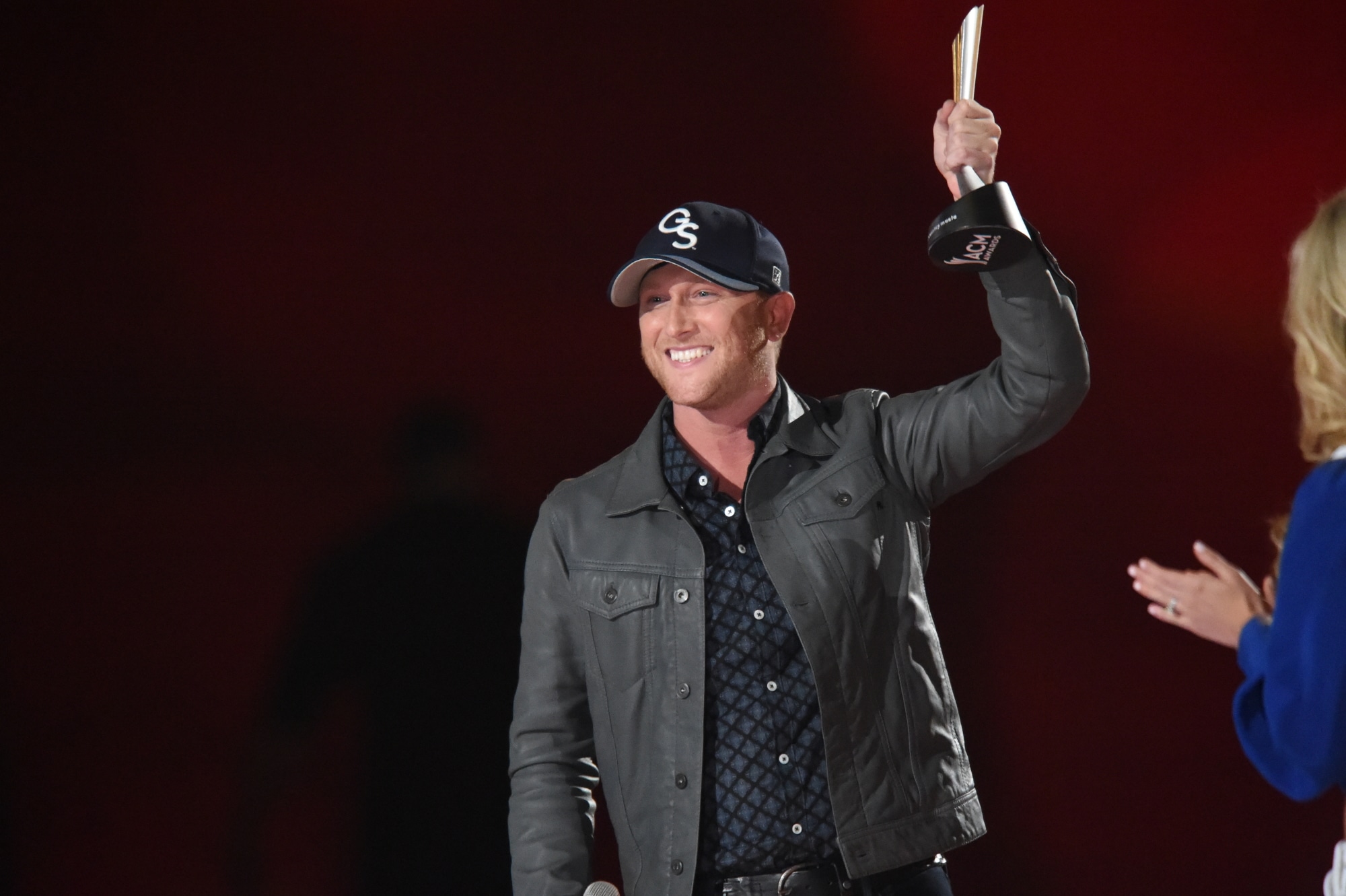 ARLINGTON - APRIL 19: New Artist of the Year Cole Swindell at the 50TH ACADEMY OF COUNTRY MUSIC AWARDS, from AT&T Stadium in Arlington, Texas, on Sunday, April 19, 2015 (8:00-11:30 PM, live ET/delayed PT) on the CBS Television Network. (Photo by Heather Wines/CBS via Getty Images)