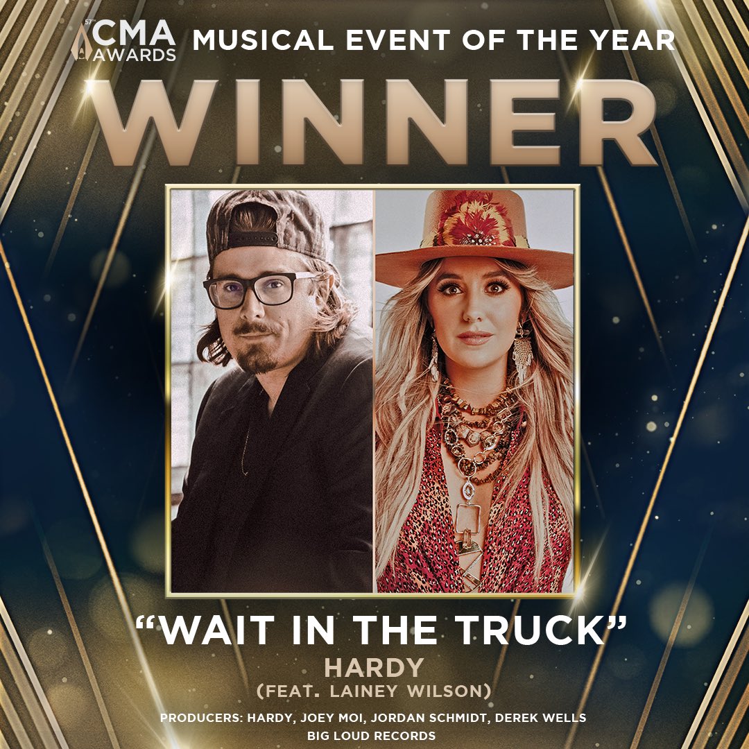 HARDY and Lainey Wilson win the CMA Award for Musical Event of the Year