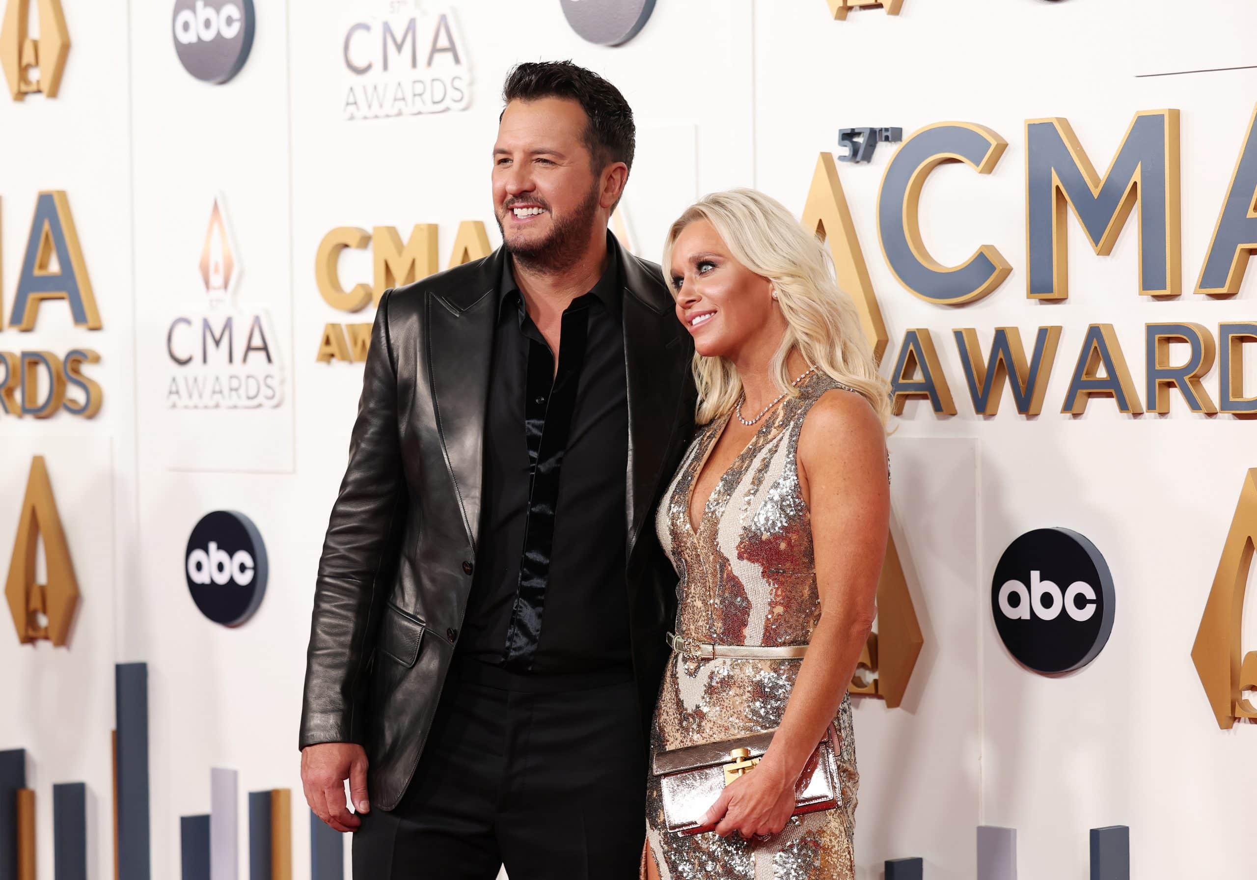Luke & Caroline Bryan at the 2023 CMA Awards