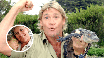 SAN FRANCISCO - JUNE 26: ***EXCLUSIVE*** "The Crocodile Hunter", Steve Irwin, poses with a three foot long alligator at the San Francisco Zoo on June 26, 2002 in San Francisco, California. Irwin is on a 3-week tour to promote the release of his first feature film, "The Crocodile Hunter: Collision Course", due in theaters July 12th. (Photo by Justin Sullivan/Getty Images)