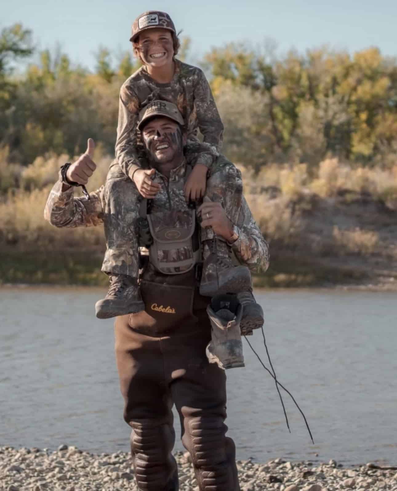 Luke Bryan and his son Tate hunting.