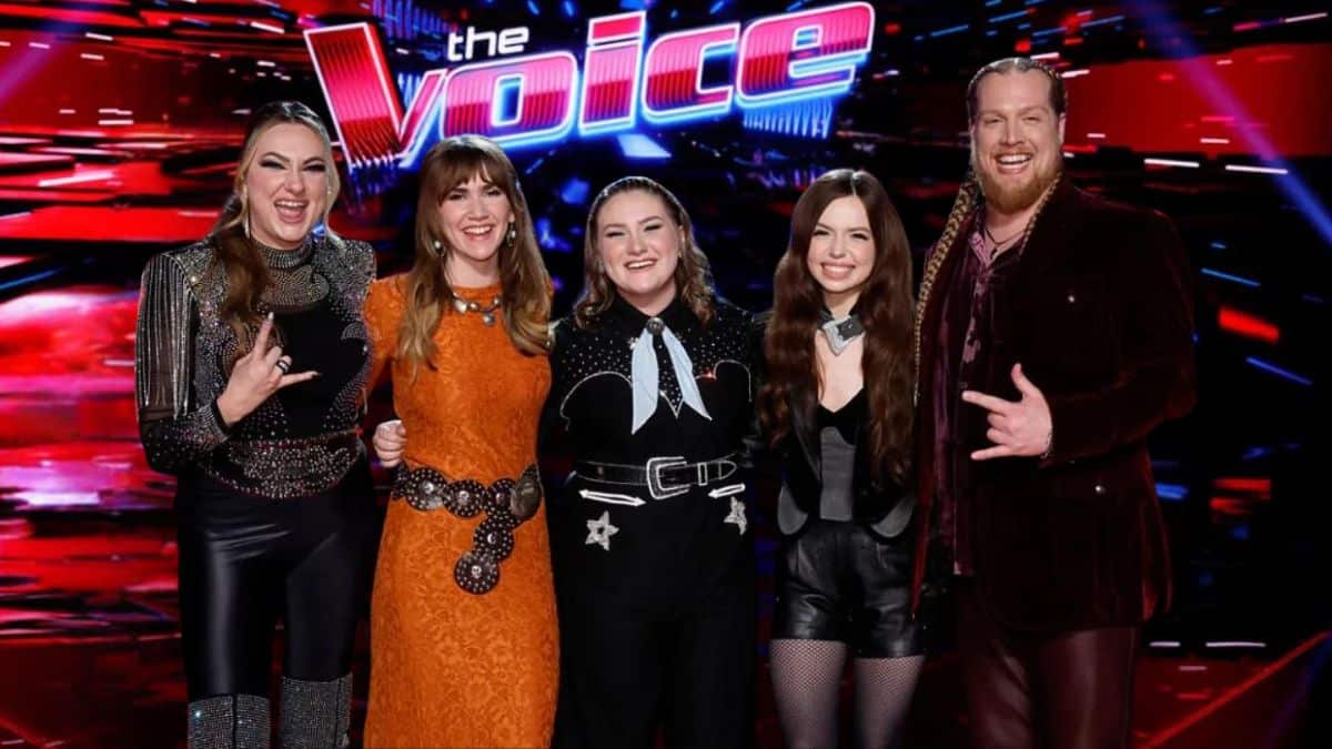 The top five finalists for Season 24 of The Voice. Jacquie Roar of Team Reba, Lila Forde of Team Legend, Ruby Leigh of Team Reba, Mara Justine of Team Niall, and Huntley of Team Niall