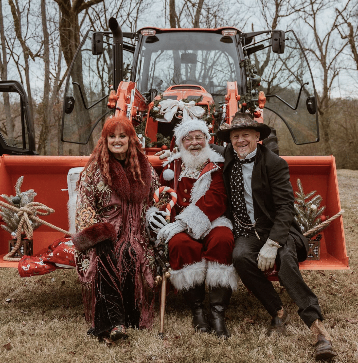 Wynonna Judd and her husband Cactus Moser as the Grand Marshals for the annual Leiper’s Fork Christmas Parade.