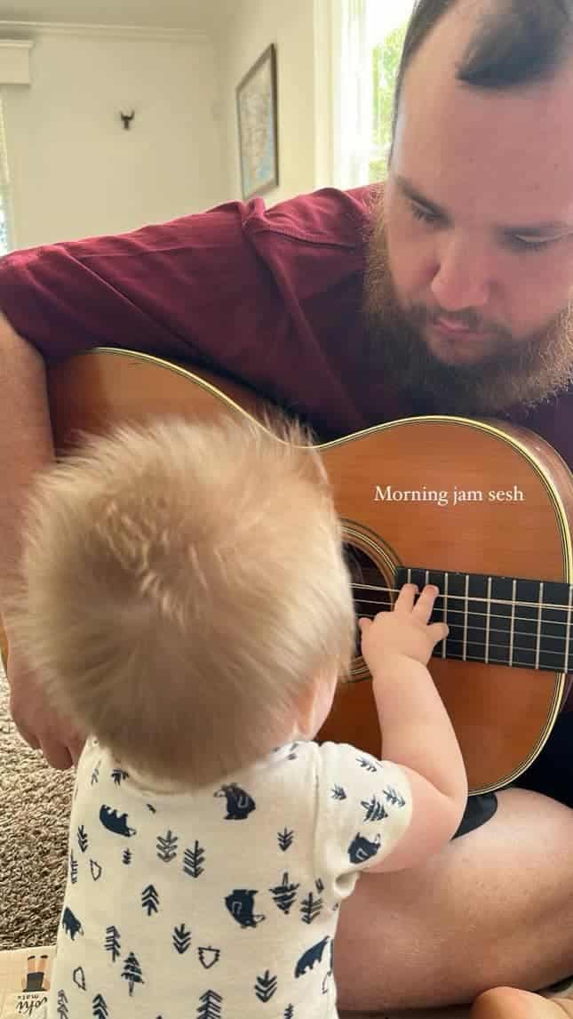 Luke Combs and his son Tex.