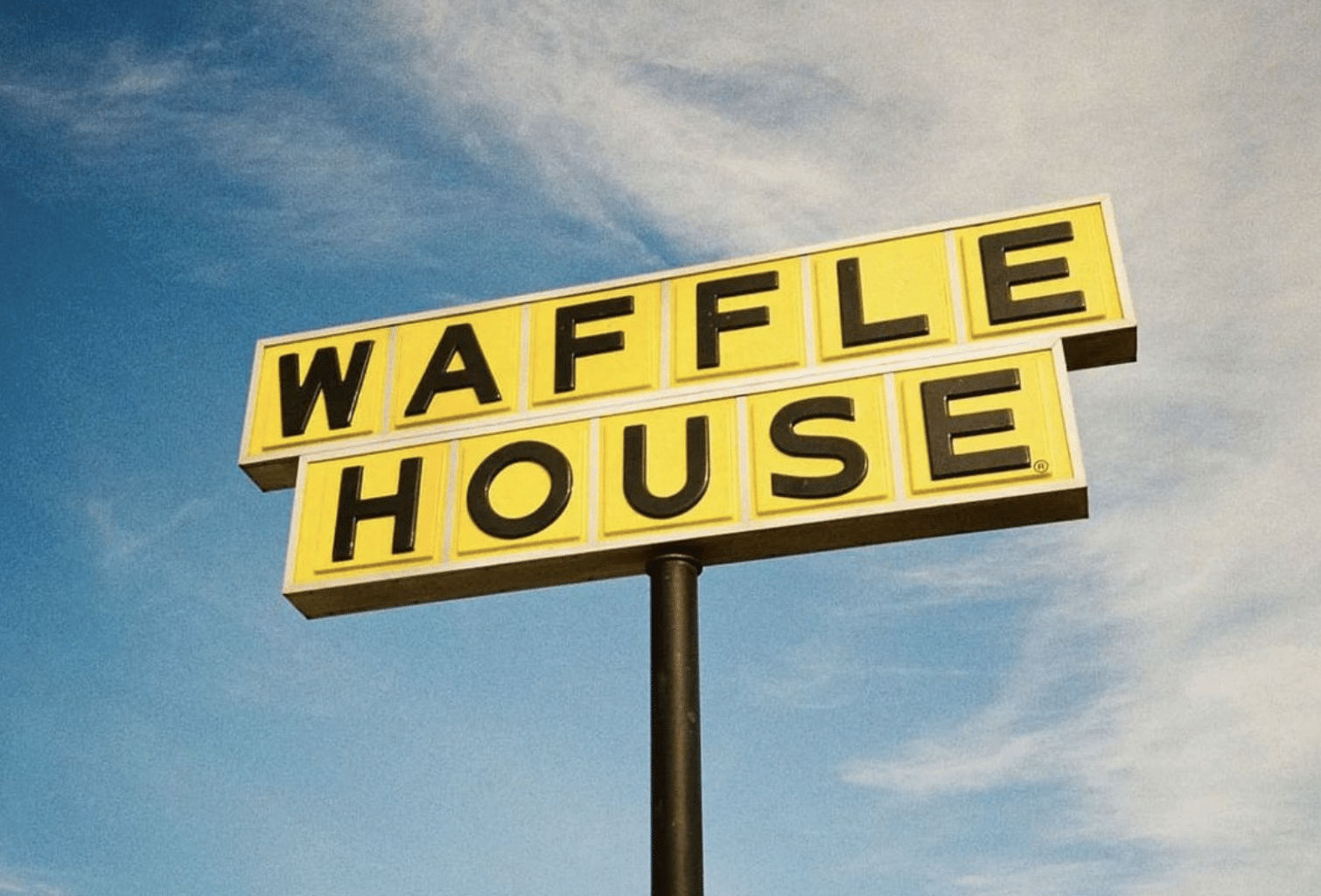 Waffle House sign.