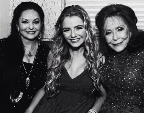 The Opry asked Emmy Russell to come back and sing for them following her "Idol" audition. Here, she is pictured with her grandmother Loretta Lynn and great aunt Crystal Gayle. Emmy Russell performed her song "Skinny" in the auditions.