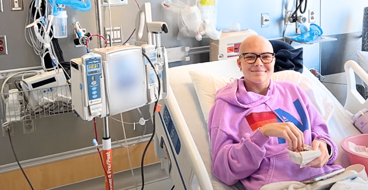 Isabella Strahan in hospital bed because of surprise ER visit.