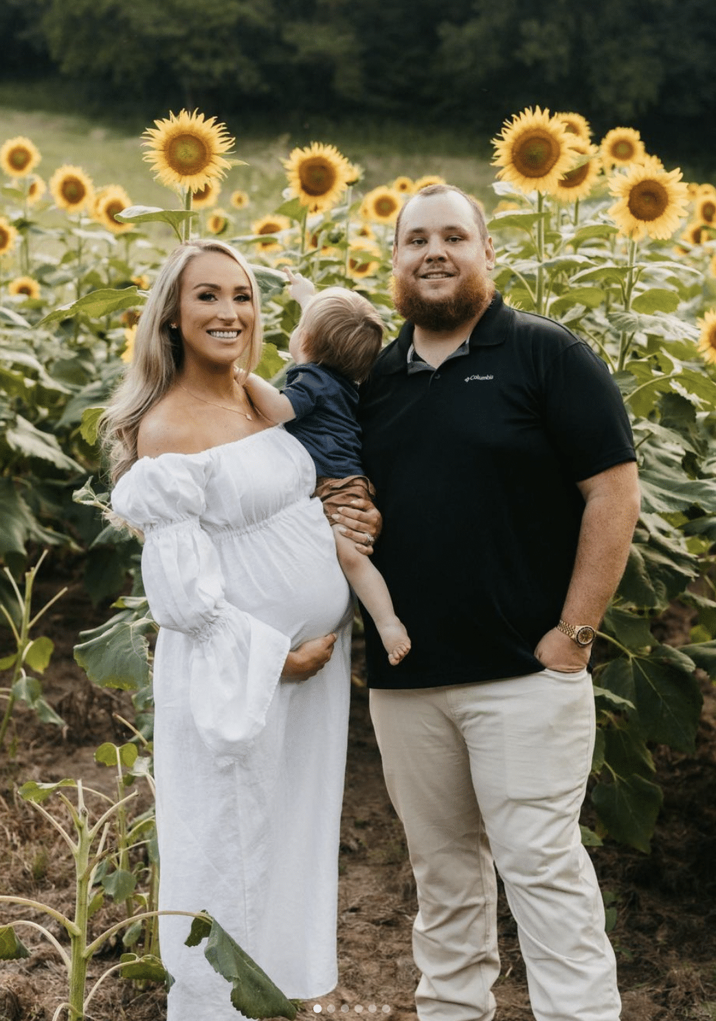 Luke Combs and his family.