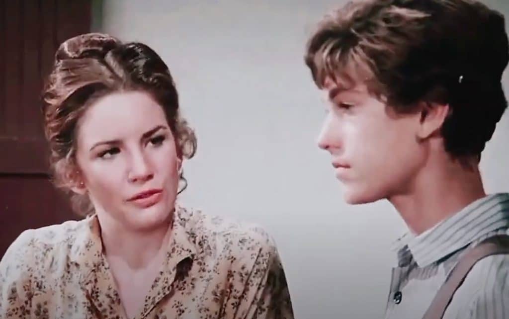 Melissa and Jonathan Gilbert in Little House on the Prairie