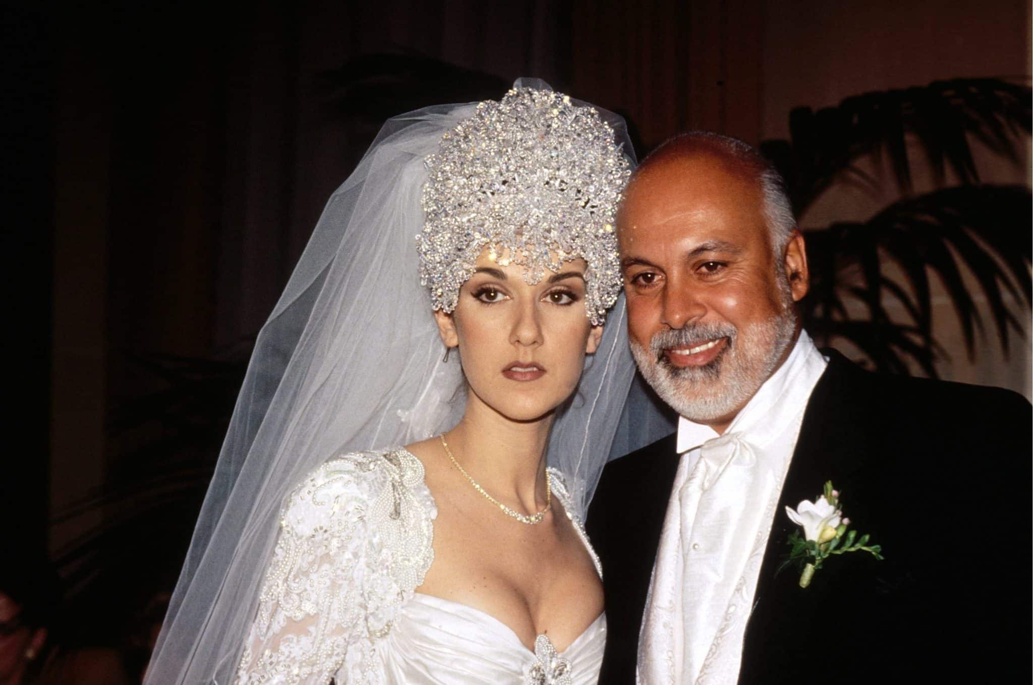 CANADA - MAY 01: Archives: Celine Dion In Montreal, Canada In May, 1996-December, 17, 1994, during her wedding with Rene Angelil. (Photo by Michel PONOMAREFF/PONOPRESSE/Gamma-Rapho via Getty Images)