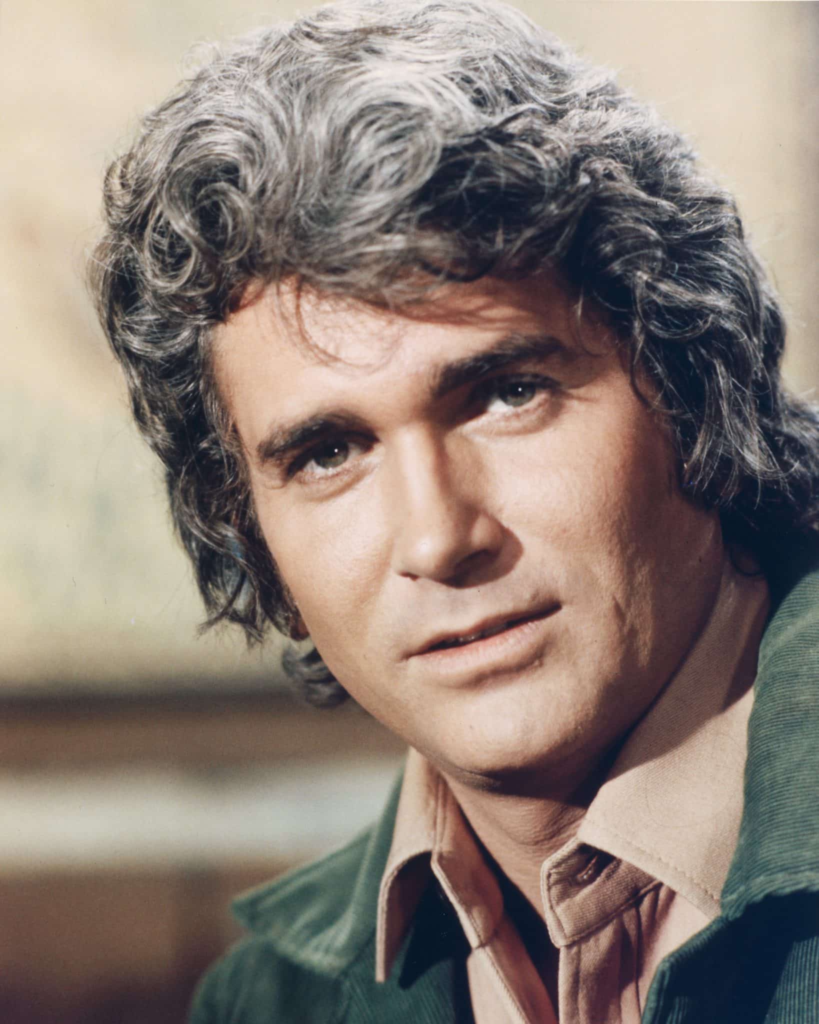 Headshot of Michael Landon (1936-1991), US actor, in a publicity portrait issued for the US television series, 'Bonanza', USA, circa 1970. The western series starred Landon as 'Joseph 'Little Joe' Cartwright'. (Photo by Silver Screen Collection/Getty Images)