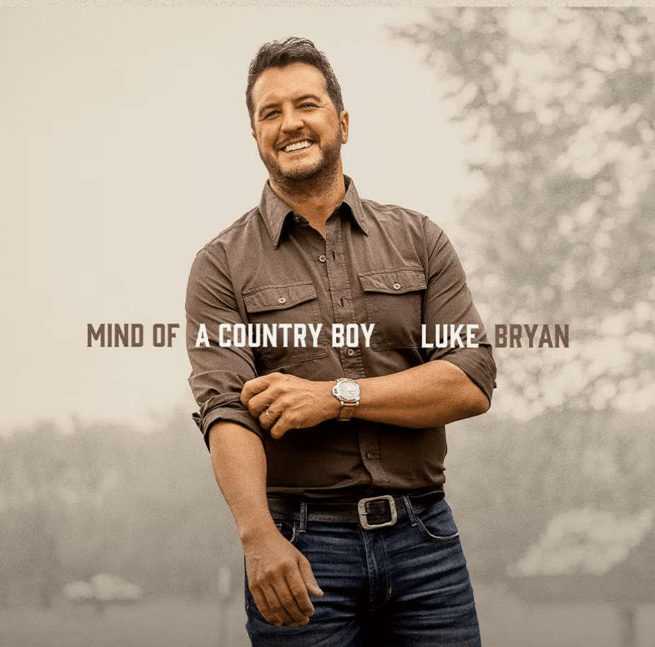 Cover art for Luke Bryan's new album "Mind Of A Country Boy."