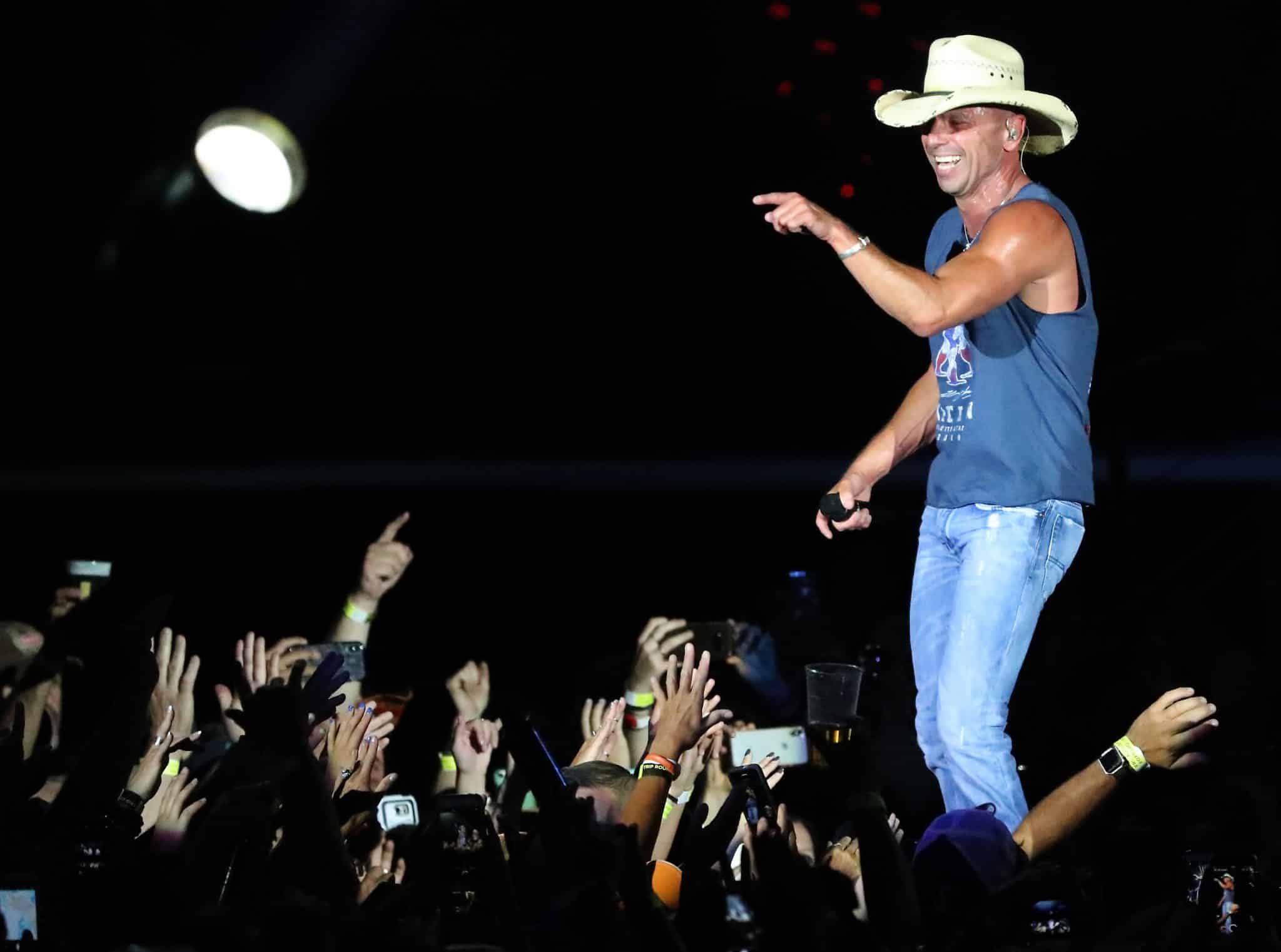 FOXBOROUGH, MA - AUGUST 24: Kenny Chesney performs in concert at Gillette Stadium in Foxborough, MA on Aug. 24, 2018. (Photo by Matthew J. Lee/The Boston Globe via Getty Images)