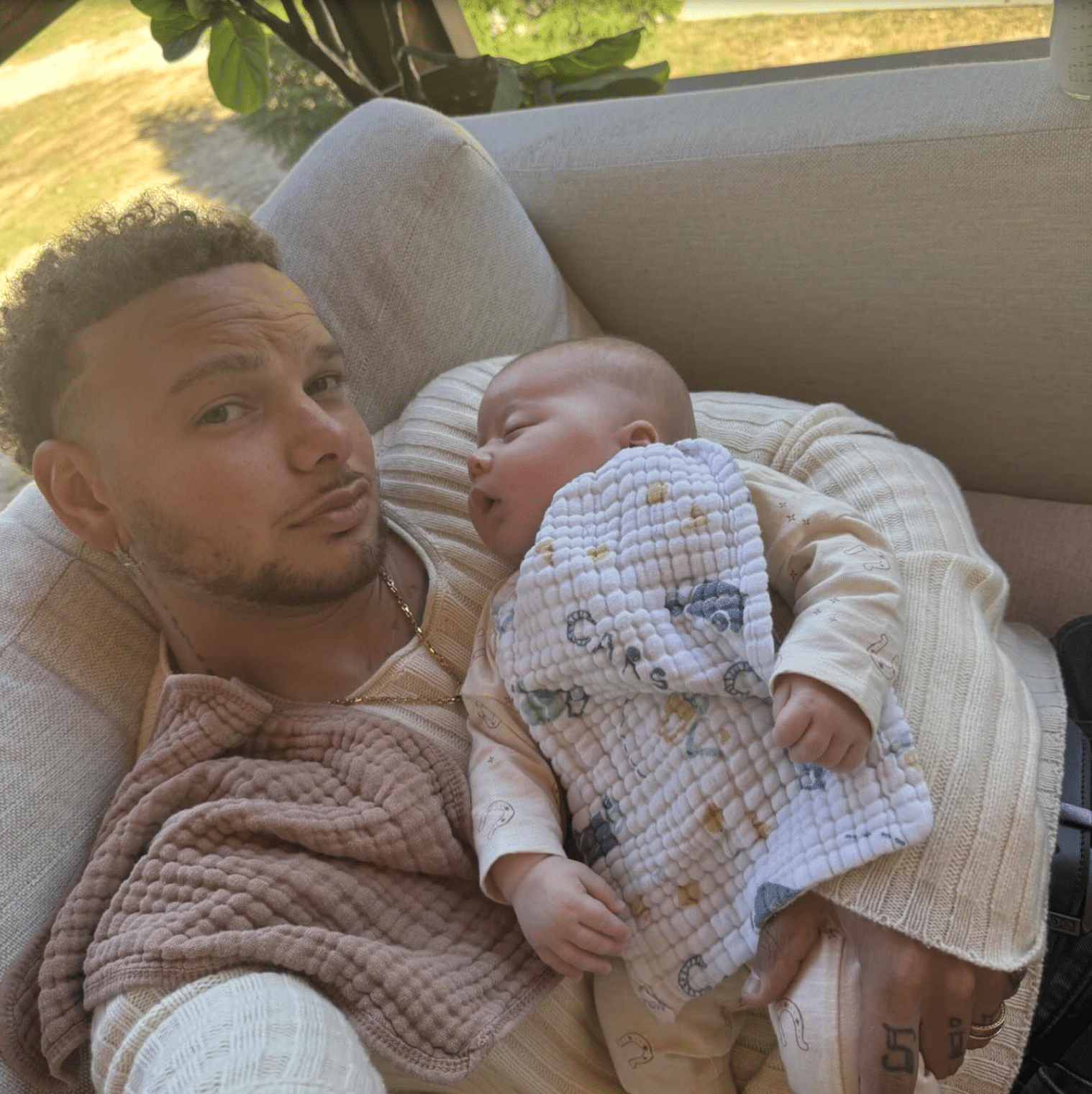 Kane Brown with his son, Krewe.