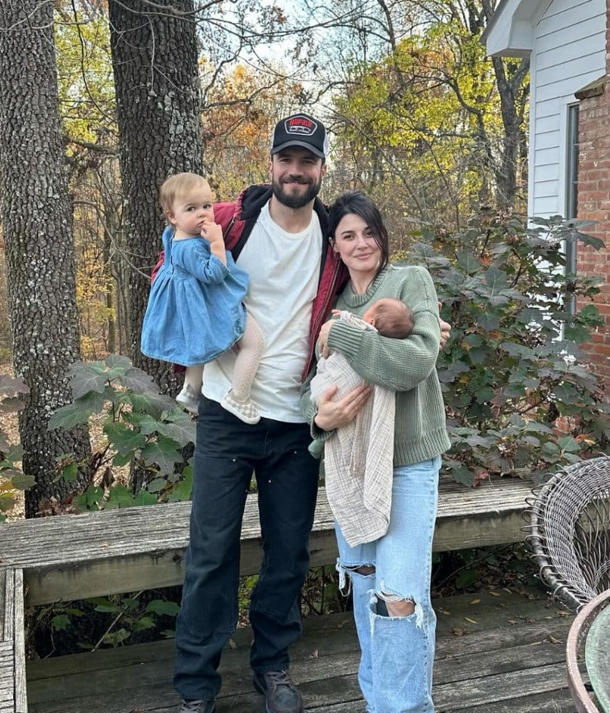 Sam Hunt, wife Hannah, and their two kids.