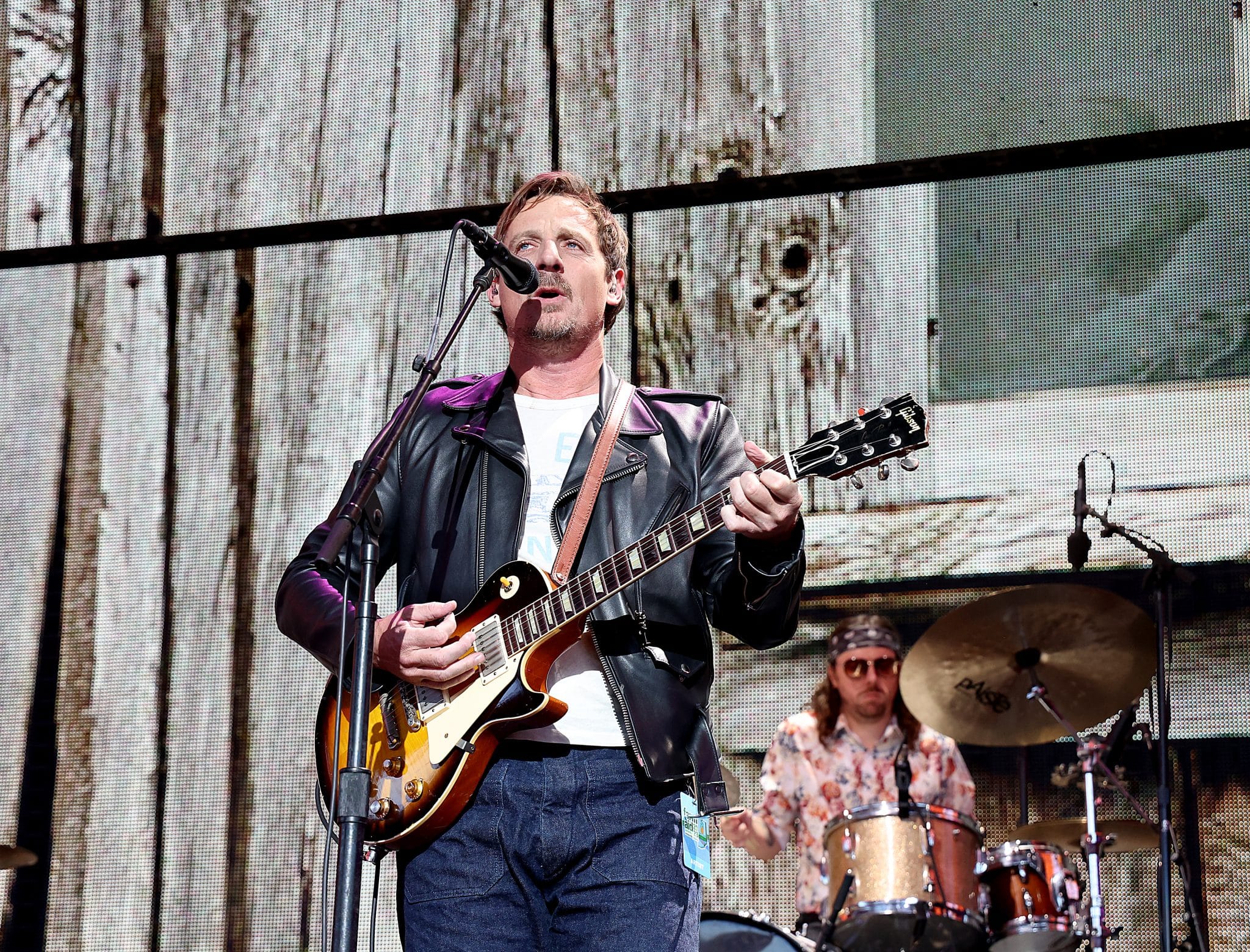 NOBLESVILLE, INDIANA - SEPTEMBER 23: Sturgill Simpson performs in concert with Margo Price during Farm Aid at Ruoff Home Mortgage Music Center on September 23, 2023 in Noblesville, Indiana. (Photo by Gary Miller/Getty Images)