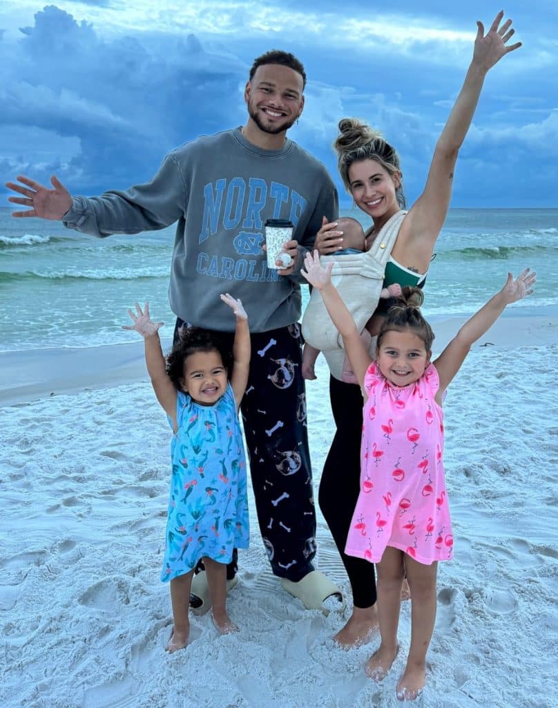 Kane Brown with wife, Katelyn, daughters, Kingsley and Kodi, and son Krewe.