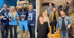 The American Idol Judges visit nashville and the Tennessee Titans