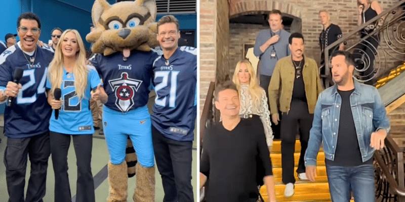 The American Idol Judges visit nashville and the Tennessee Titans