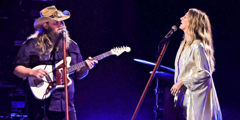 Chris Stapleton and Morgane Stapleton performing at the 58th Annual CMA Awards