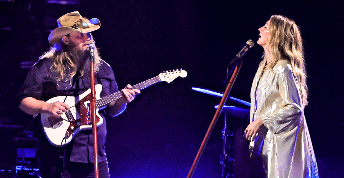 Chris Stapleton and Morgane Stapleton performing at the 58th Annual CMA Awards