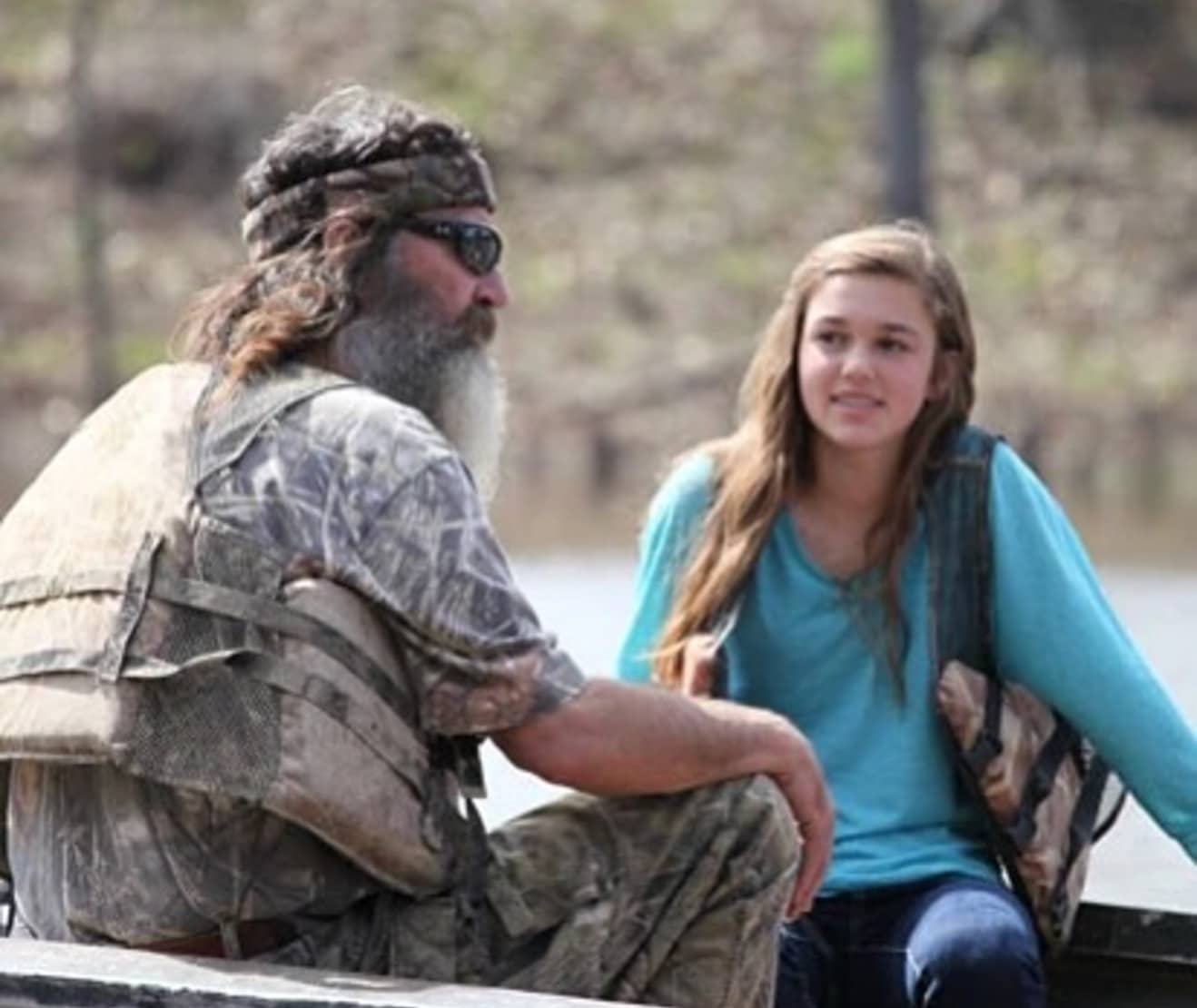 Sadie Robertson Huff and Phil Robertson