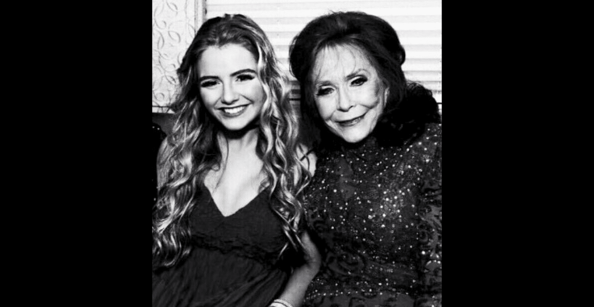 Emmy Russell with her grandmother Loretta Lynn