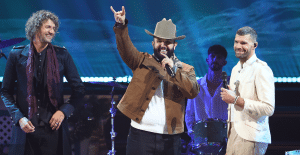 for KING & COUNTRY and Carin León perform “O Come, O Come Emmanuel” at the 2024 “CMA Country Christmas” special filmed at the Belmont Fisher Center in Nashville, Tennessee.