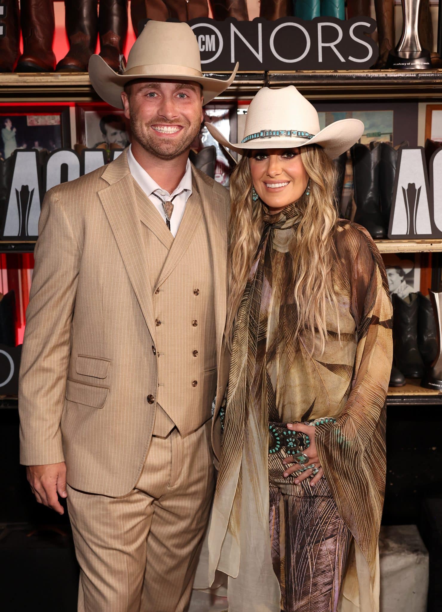 Devlin Hodges and Lainey Wilson attend the 17th Academy Of Country Music Honors