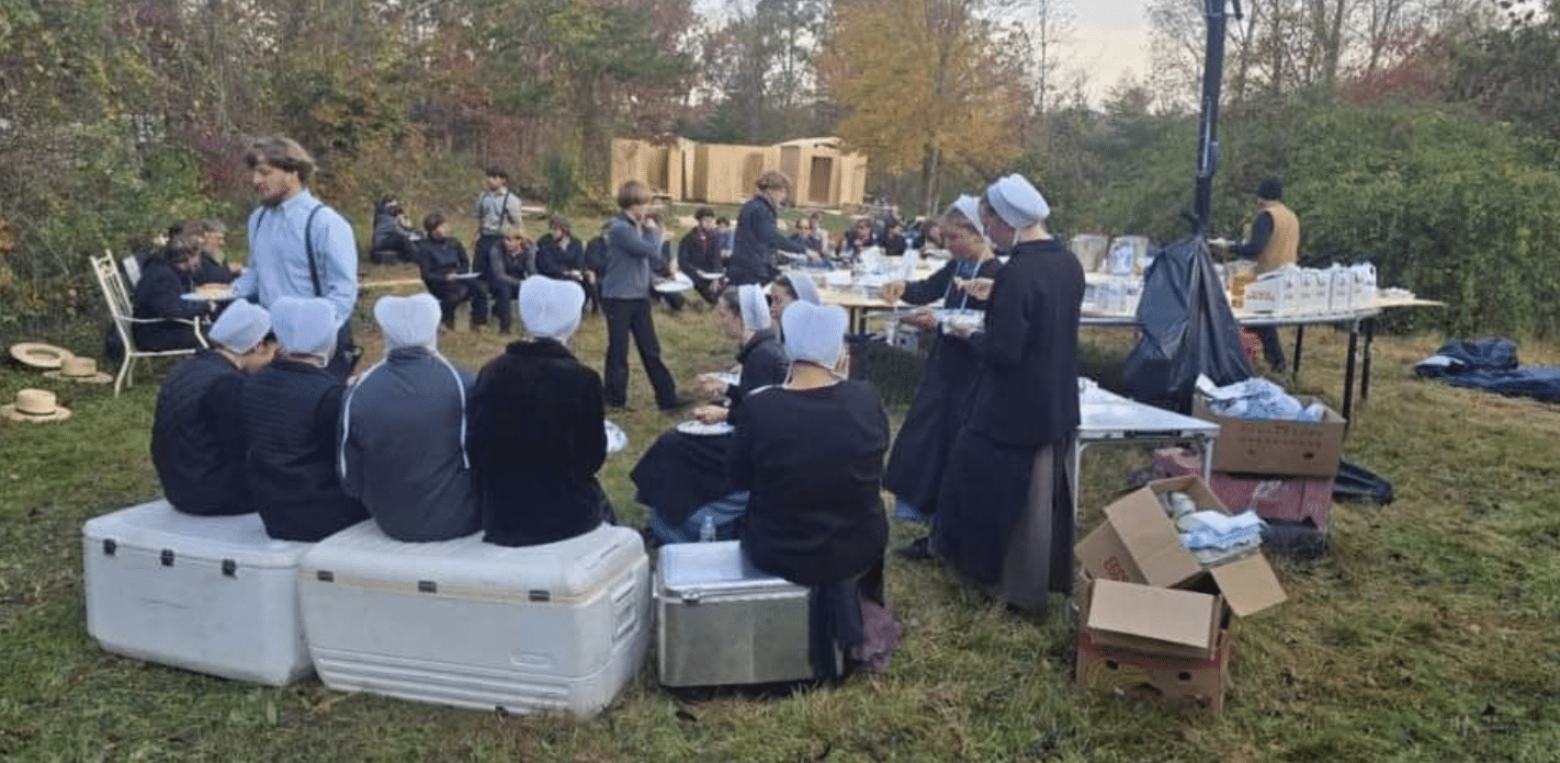 An Amish group from Pennsylvania builds tiny houses for displaced victims of Hurricane Helene in North Carolina