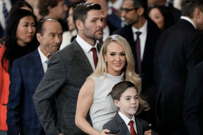 Country singer Carrie Underwood during the 60th presidential inauguration in the rotunda of the US Capitol in Washington, DC, US, on Monday, Jan. 20, 2025.