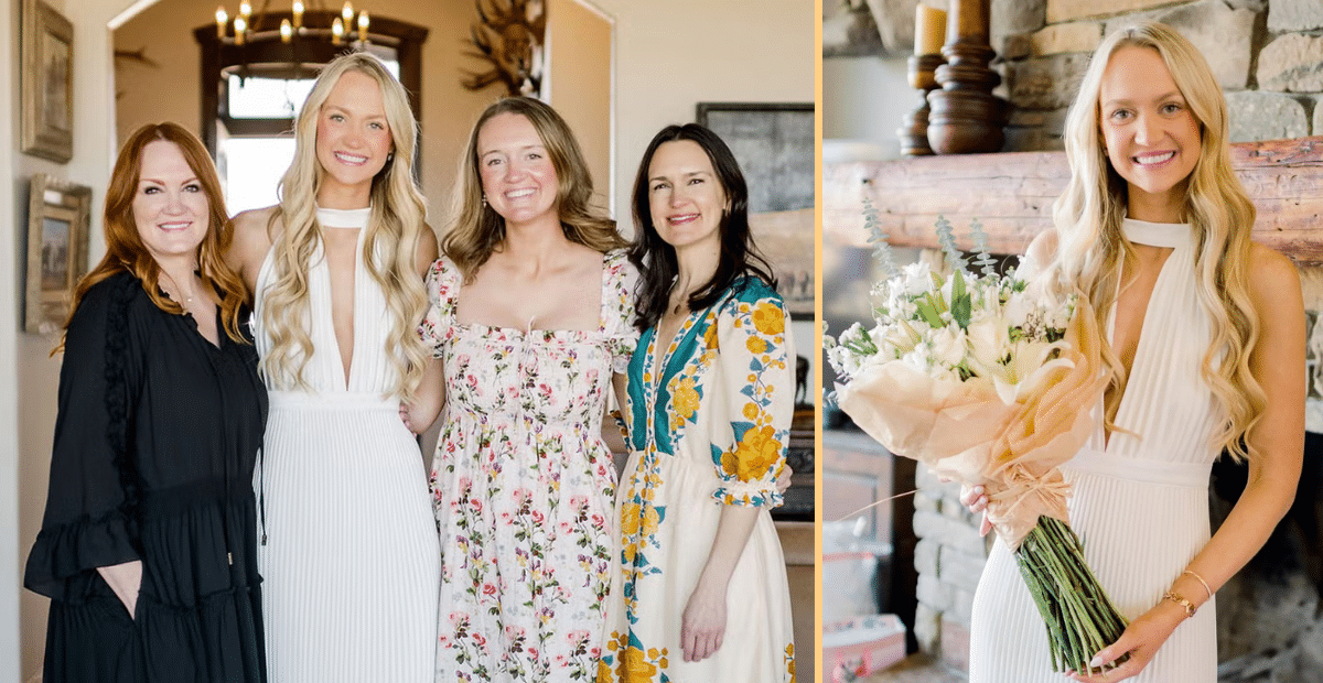 princess polly baby blue dress Ree Drummond's Daughter Paige Shares Photos From Her Beautiful Bridal Shower